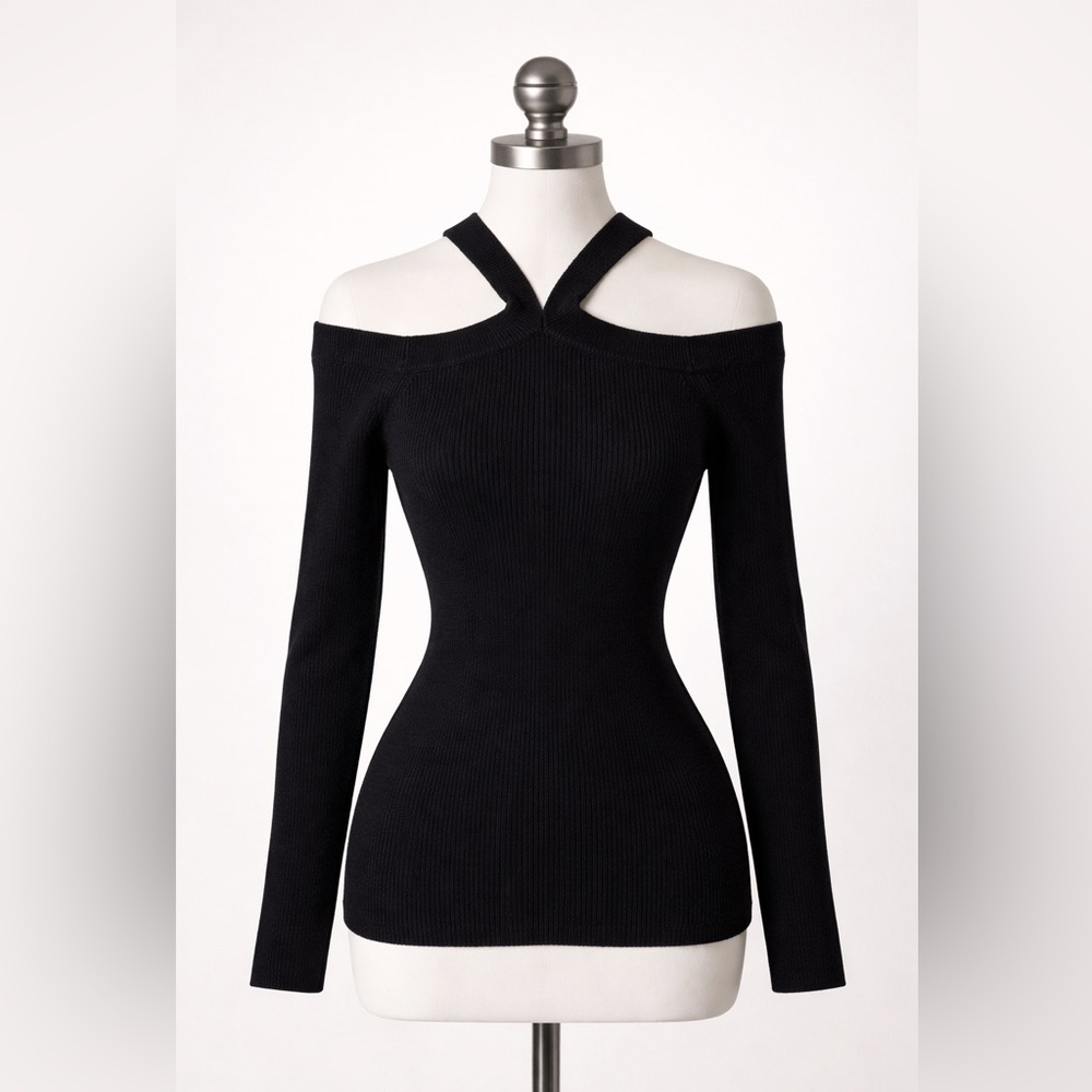 Vici Elegant Black Off-Shoulder Sweater Size L Nordstrom